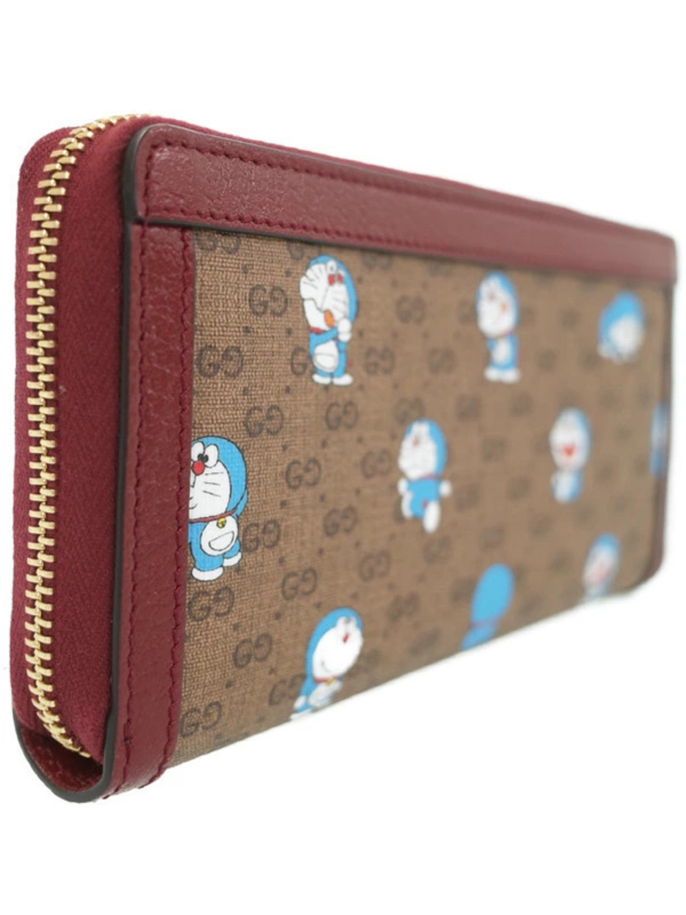 Gucci Long Zipper Collaboration Wallet Around Zip Doraemon Round